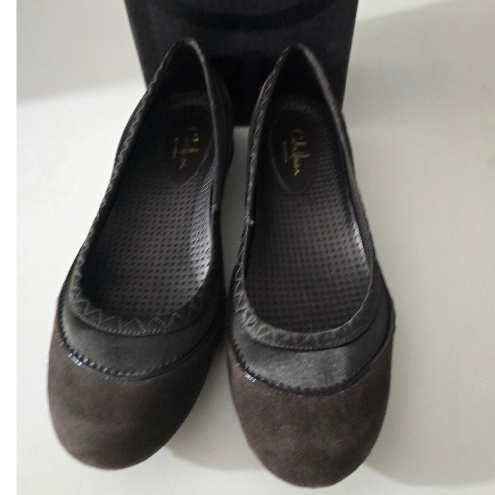Cole Haan Air Bria Dark Brown Suede Nike Air Ballet Flats Round Toe Shoes Sz 7B - Picture 4 of 14